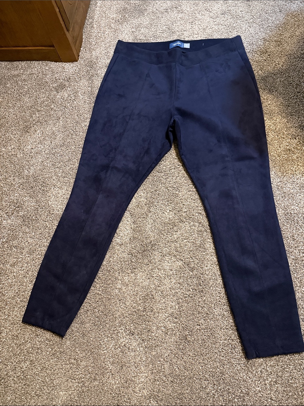 Old Navy Women's Navy Faux-Suede Ponte Pants